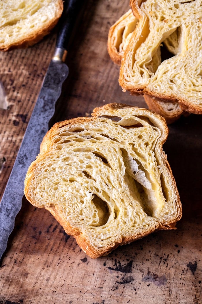 Flaky Honey Brioche Bread