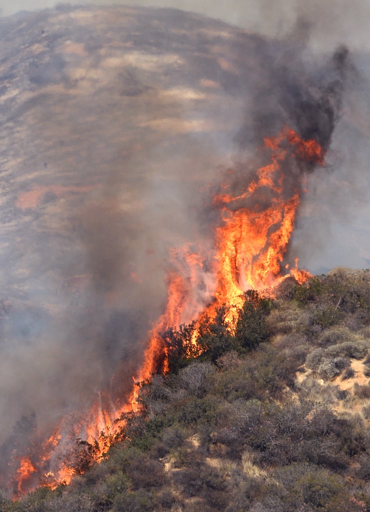 A wildfire broke out in Glendora, CA.