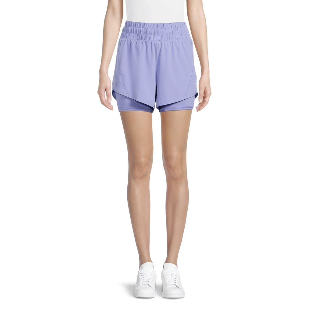 Avia Women's High Rise Running Shorts with Bike Liner in Perfect Peri