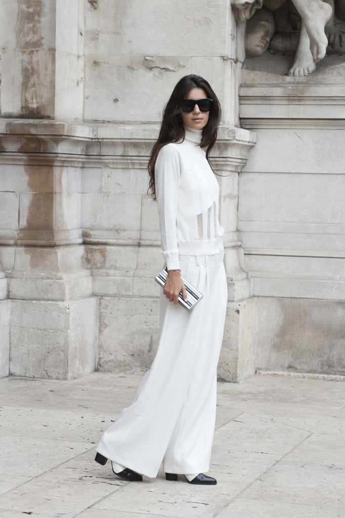The most elegant kind of all-white. | Best Street Style Paris Fashion ...
