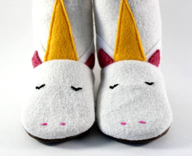 Unicorn Slippers in White