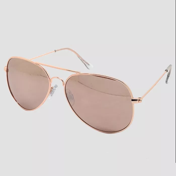 Wild Fable Aviator Sunglasses With Rose Gold Lenses