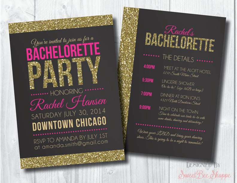 Glitter Party Invitations