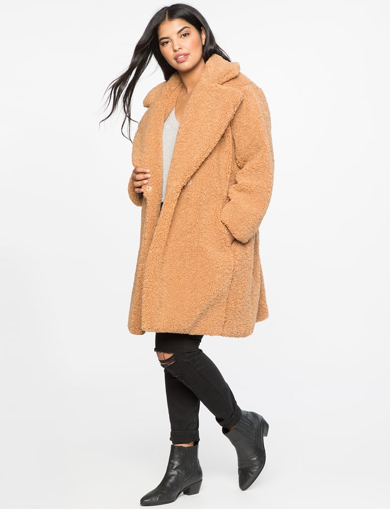 Eloquii Boucle Teddy Coat