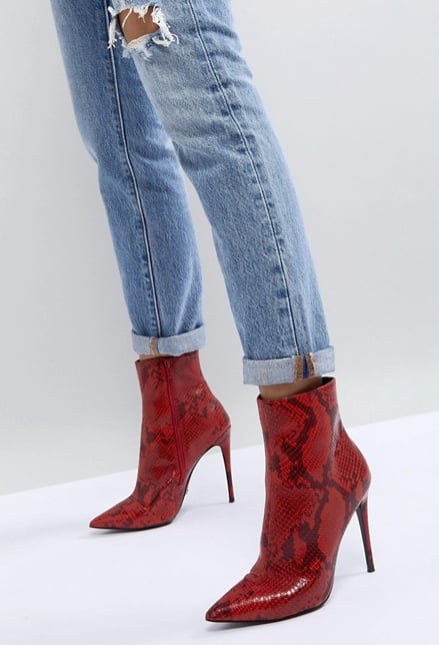 Kg By Kurt Geiger Ride Snake Print Ankle Boots 335 Workwear