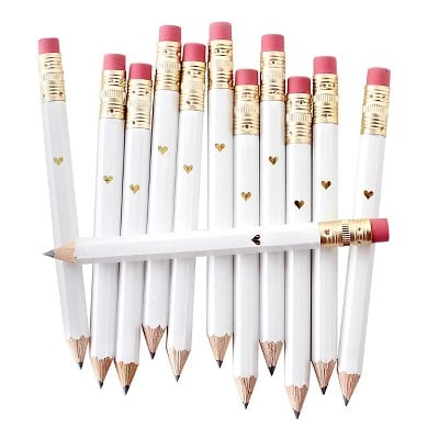 White Mini Party Pencils