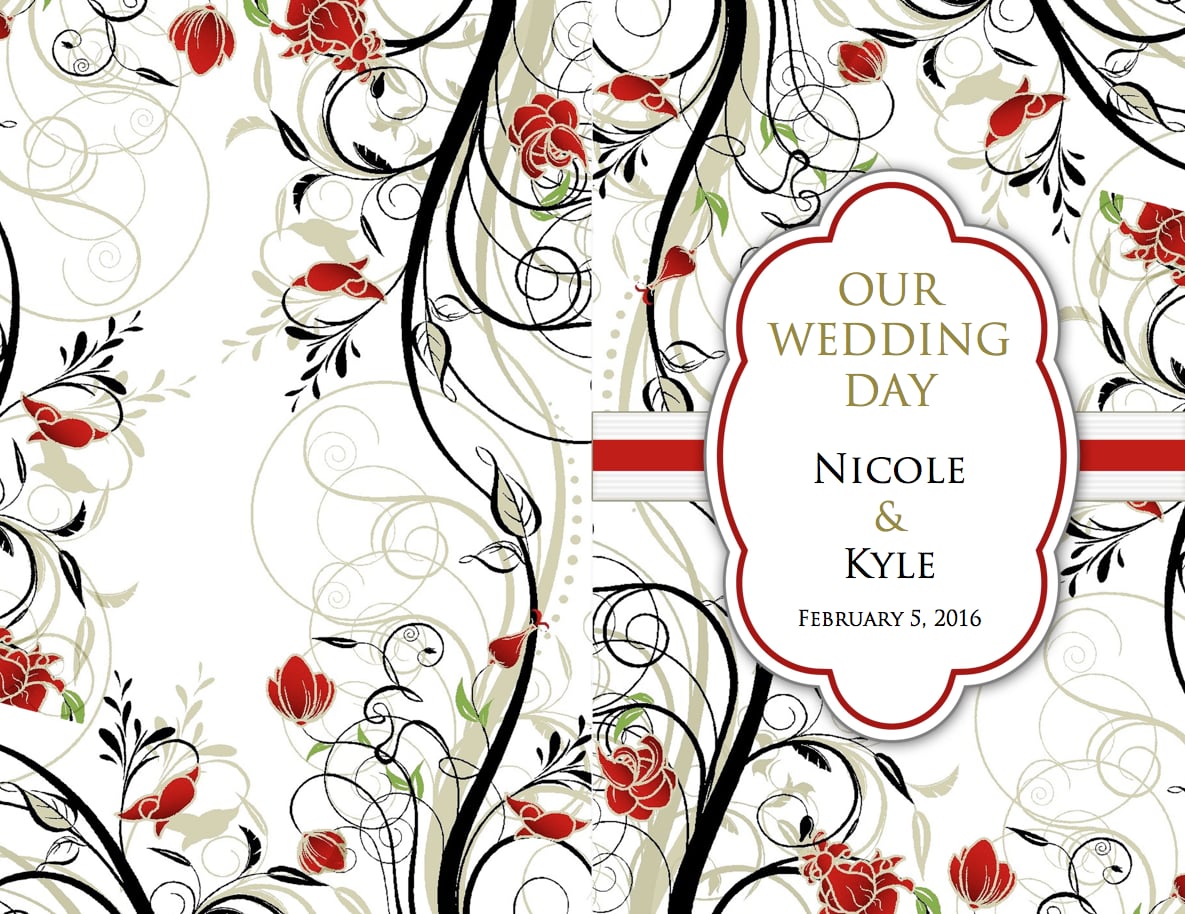 Red Flourish Program 17 Unique And Free Printable Wedding