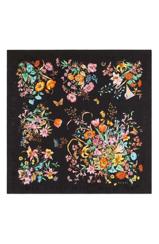 Gucci Sine Bouquet Silk Twill Scarf
