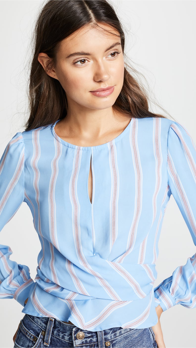 ASTR the Label Long Sleeve Wrap Top