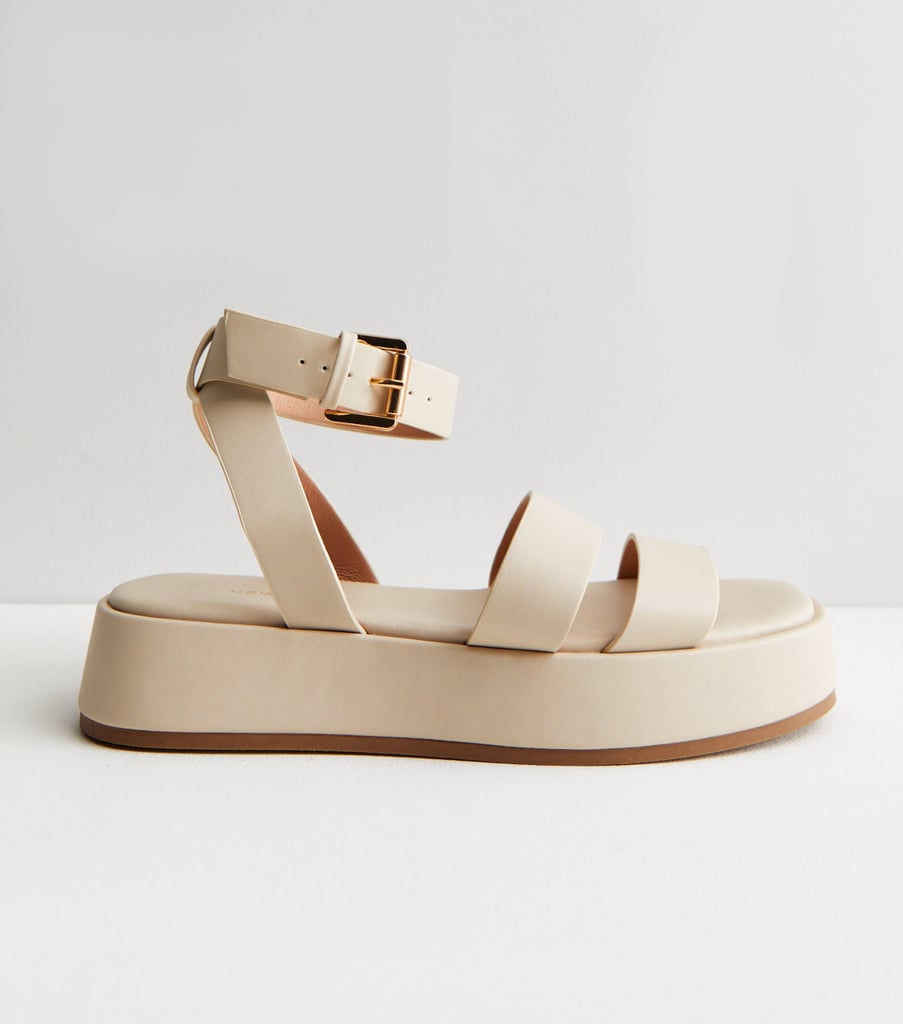 Best Chunky Sandals:  New Look Off White Chunky Flatform Sandals