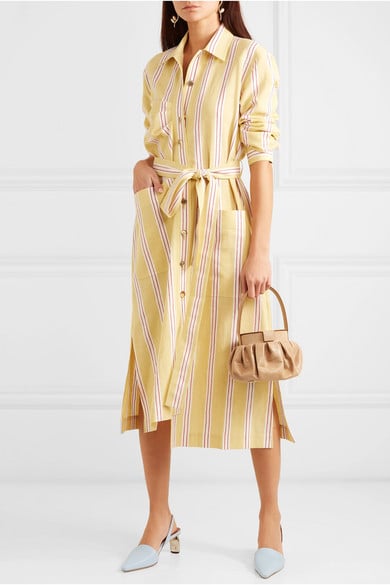 Rejina Pyo Madison Striped Cotton-Blend Midi Dress