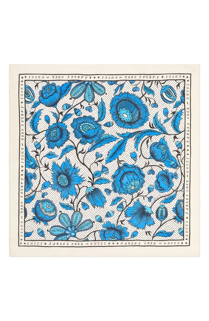Gucci Alsaciard Floral Silk Twill Scarf