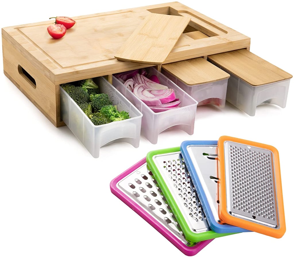 The TikTok Famous Cutting Board: Shinestar Cutting Board with Containers, Lids, Graters