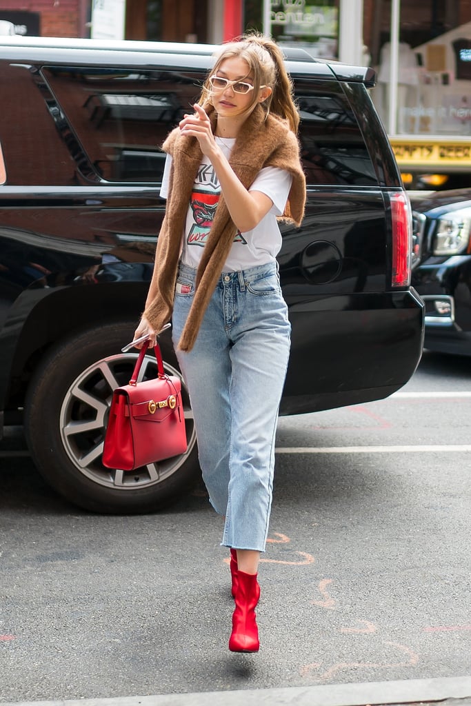 Gigi Hadid's Red Sock Boots