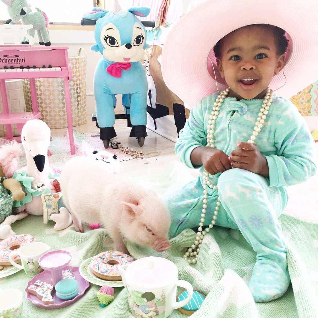 Adorable Pictures of a Toddler and Her Pet Pig