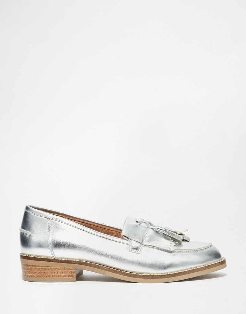 Steve Madden Meela Silver Tassel Flat Loafer Shoes ($124) | Dressy ...