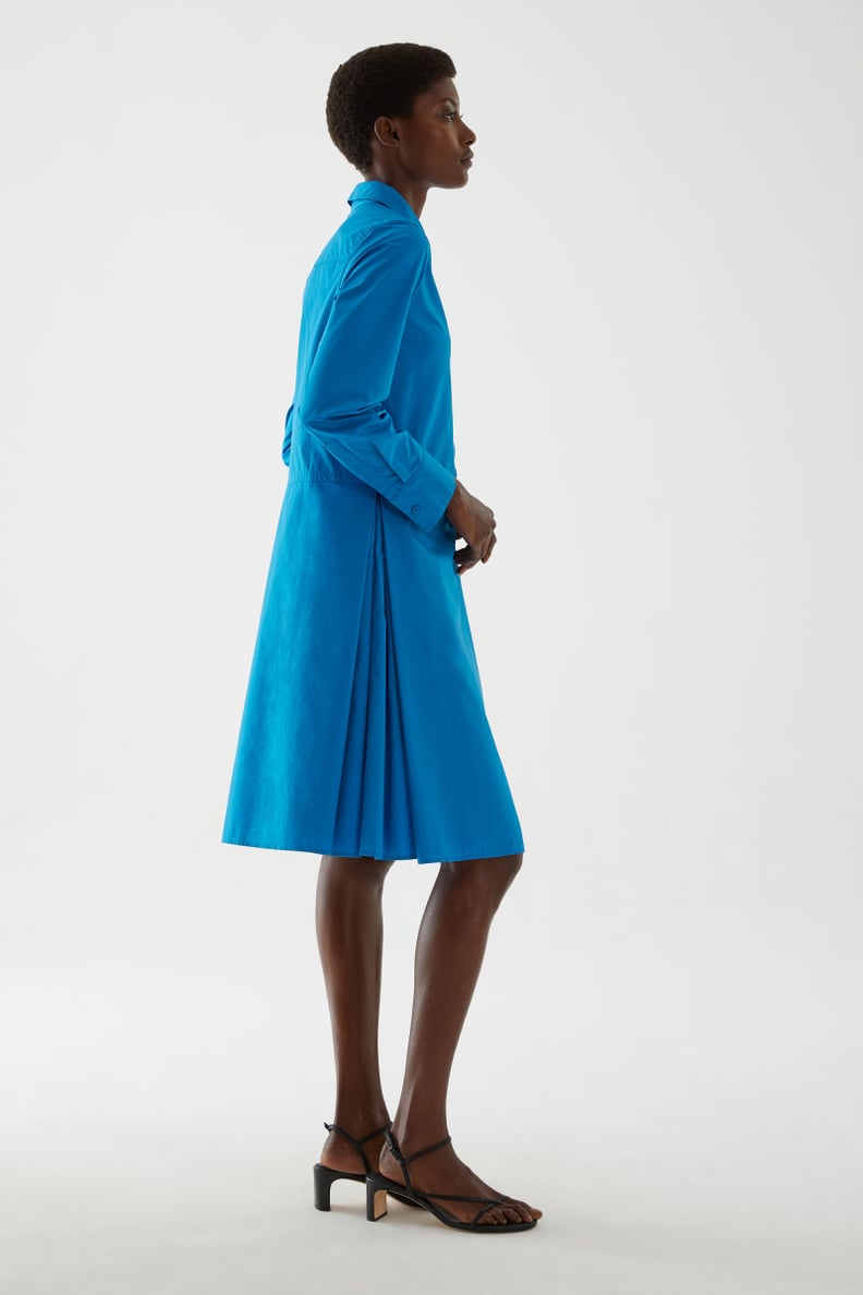 COS Pleated Cotton Shirt Dress