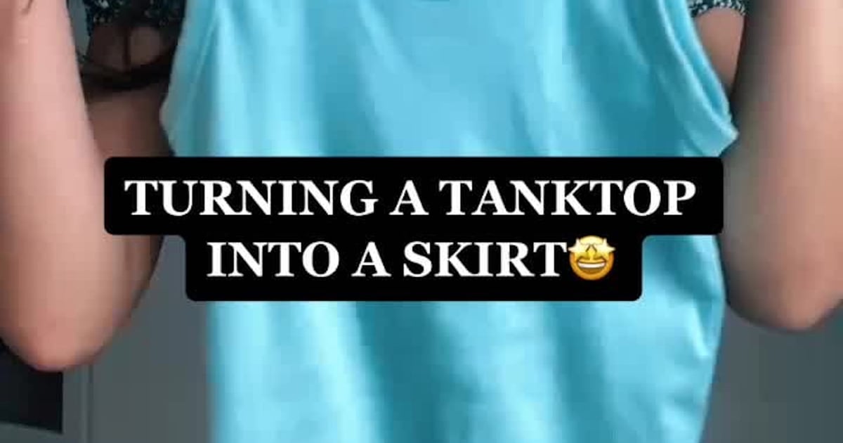 TikTok Hack For Turning Tank Tops Into Skirts POPSUGAR Fashion