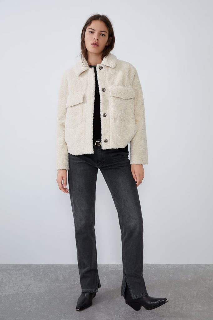 zara borg jacket