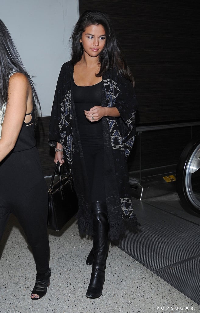 Selena Gomez made her way through LAX on Saturday.