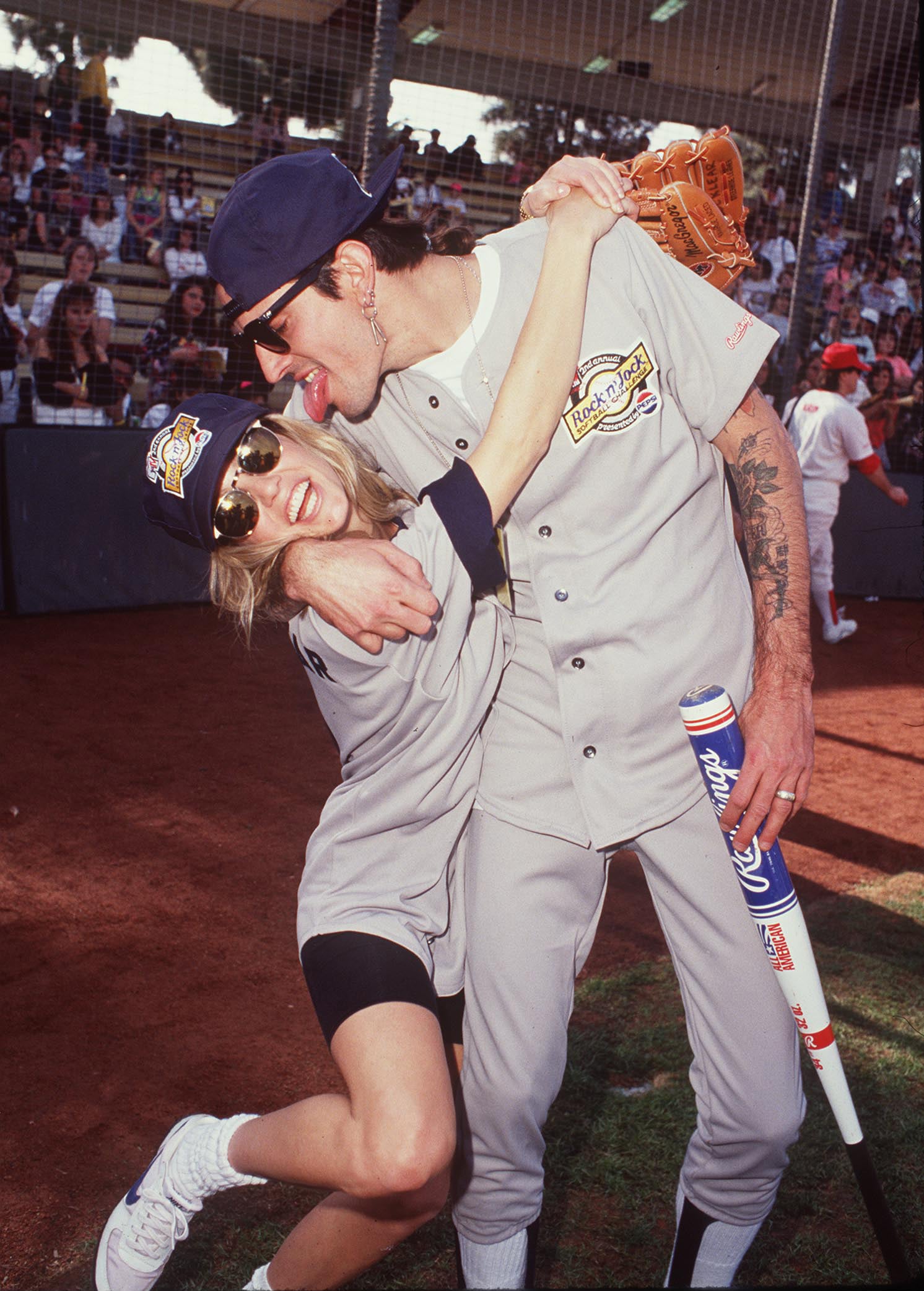 Tommy Lee & Heather Locklear at the USC Baseball Field in Los Angeles, ...