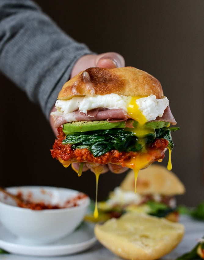 Prosciutto and Cheddar Breakfast Sandwich