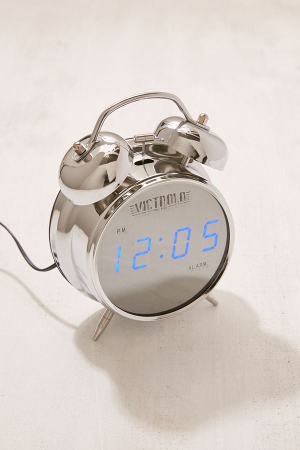 Victrola Retro Chrome Digital Alarm Clock