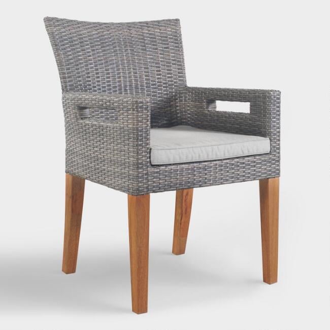 Gray All Weather Wicker Hakui Armchair