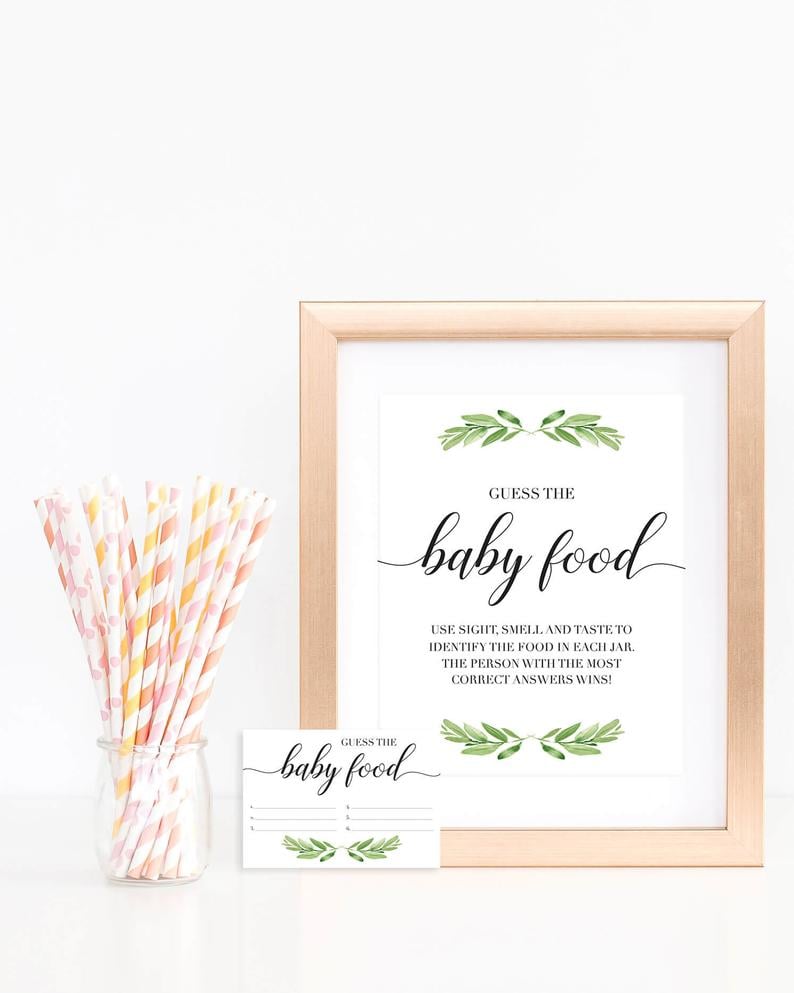 Baby Food Printable Shower Game 50 Easy To Print Baby Shower Games Baby Food Printable Shower Game 50 Easy To Print Baby Shower Games