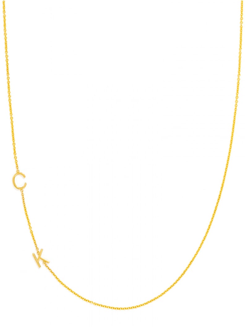 Maya Brenner Asymmetrical Letters Necklace