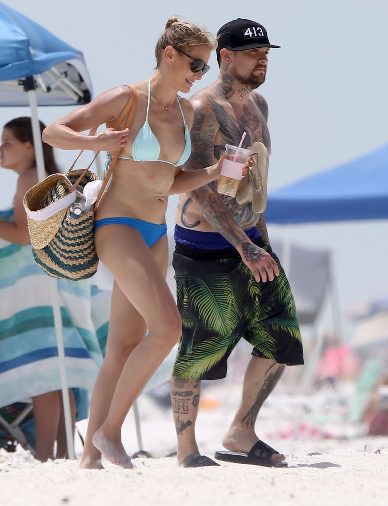 Cameron Diaz in a Bikini With Benji Madden in Florida