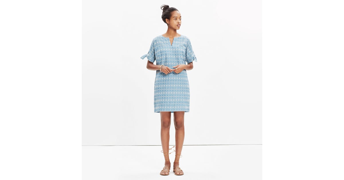 Embroidered Tie-Sleeve Dress ($138) | Work Dresses For Summer ...