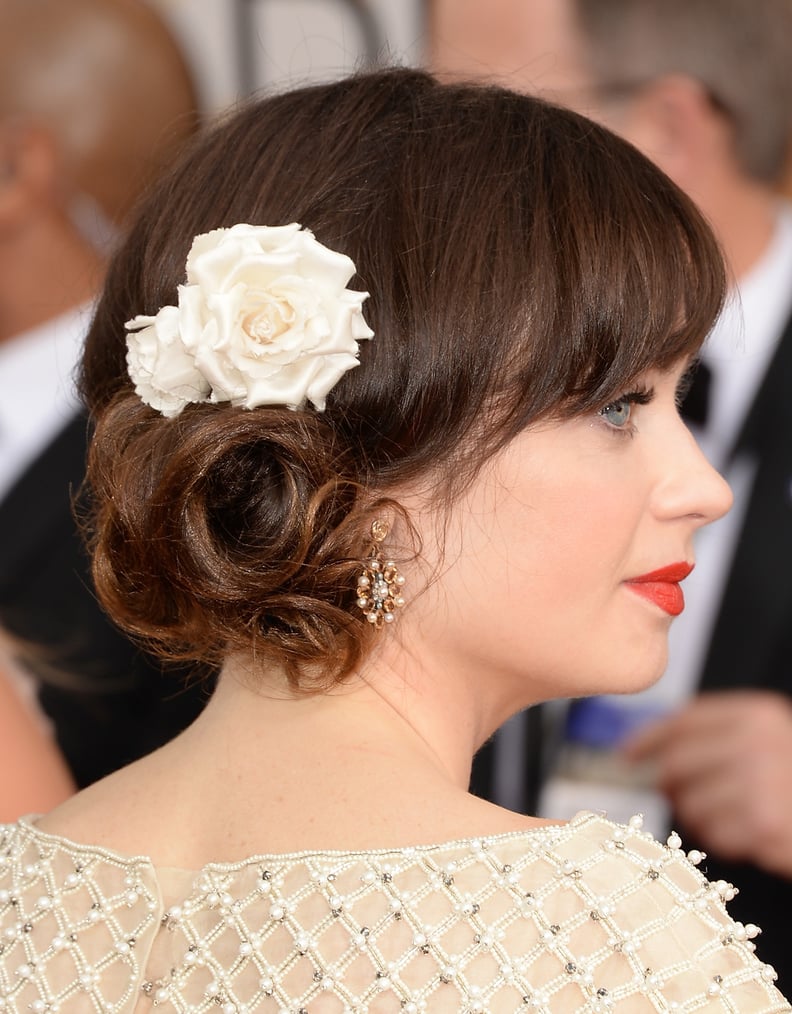 Zooey Deschanel at the Golden Globe Awards