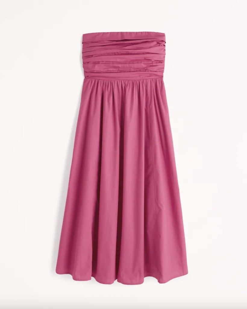 August Must Have: Abercrombie & Fitch Strapless Poplin Midi Dress