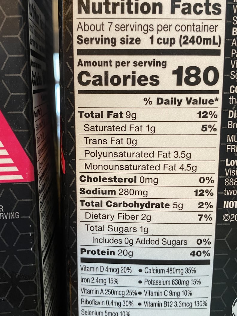 Silk Ultra Unsweetened Nutritional Information