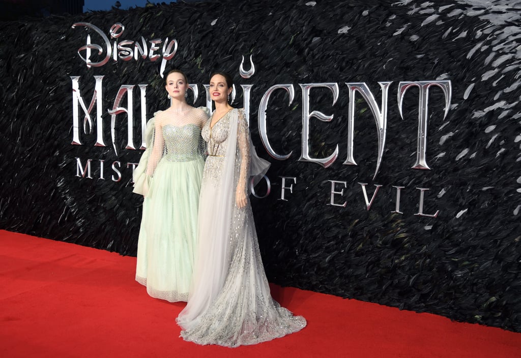 Angelina Jolie & Elle Fanning Maleficent UK Premiere Dresses