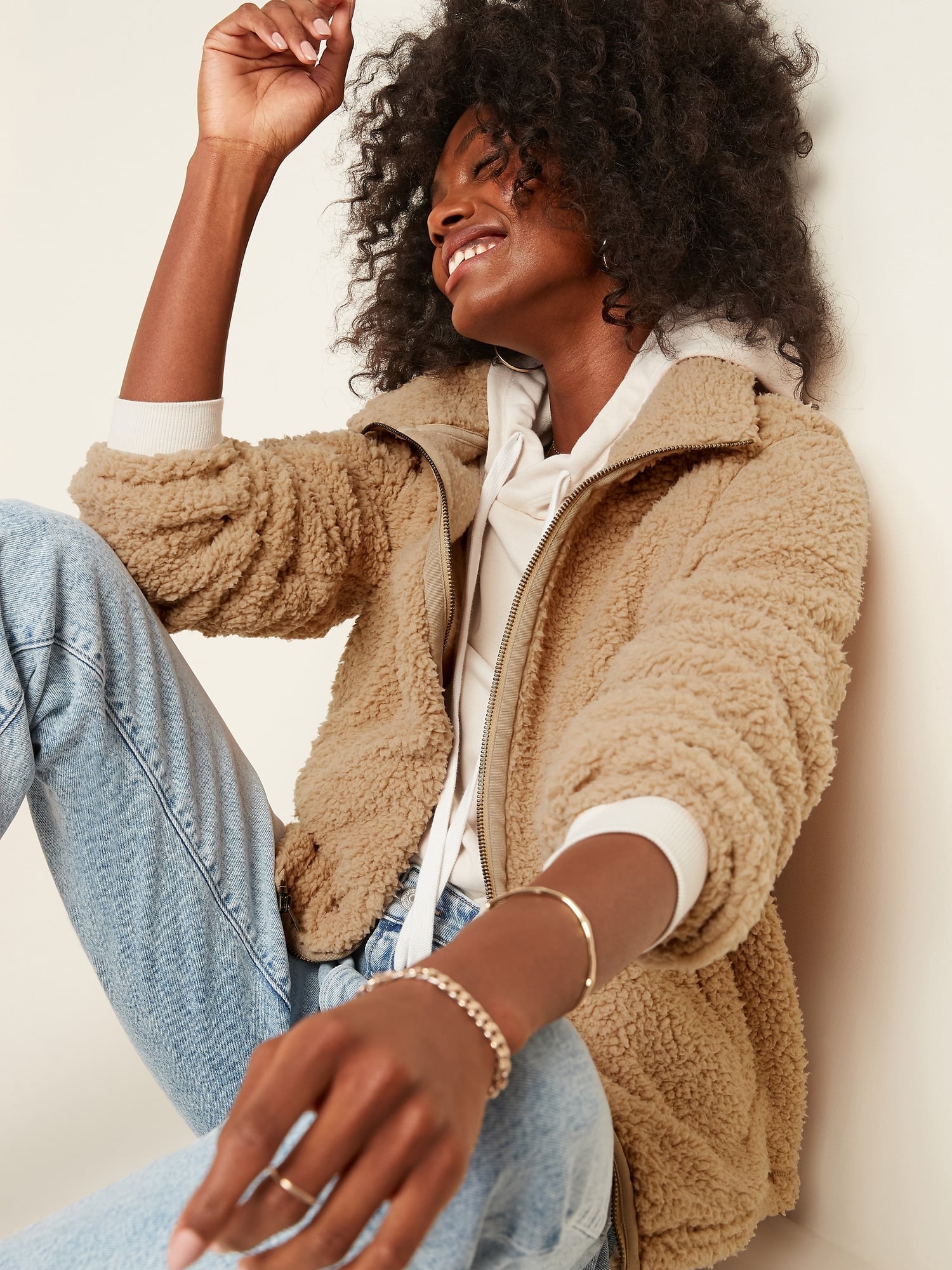 Old navy sherpa jacket sales