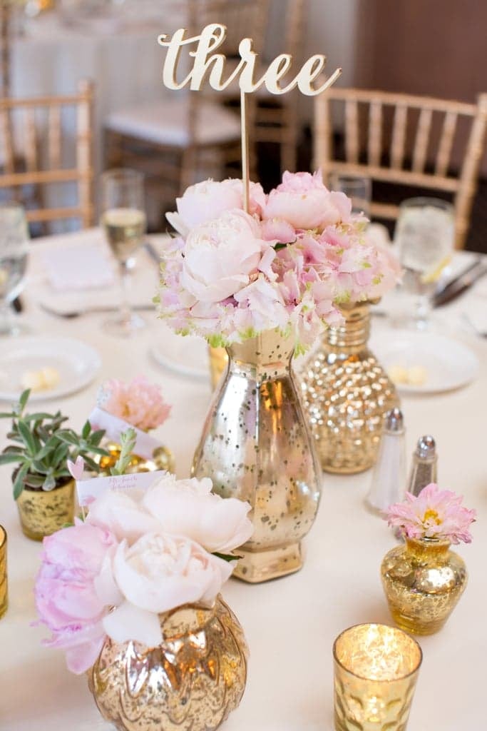 Metallic Table Markers How to Decorate a Glam Wedding POPSUGAR Home