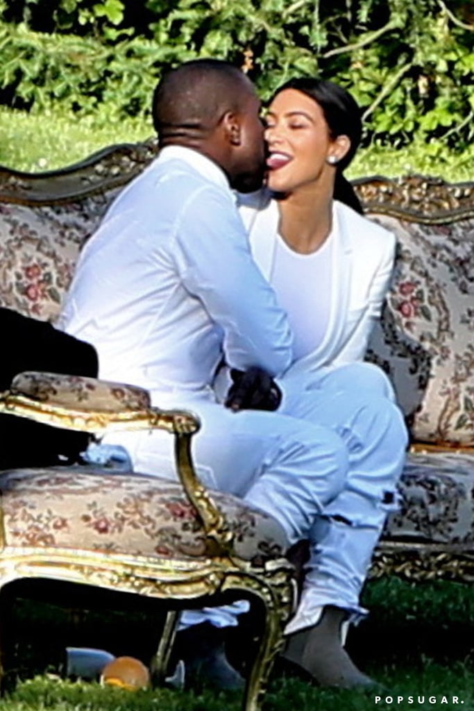 Kim and Kanye Attend a Wedding in Prague During Honeymoon