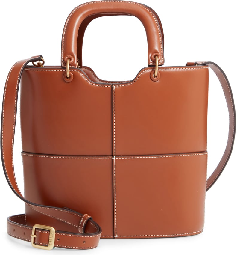 Staud Andy Seamed Leather Tote