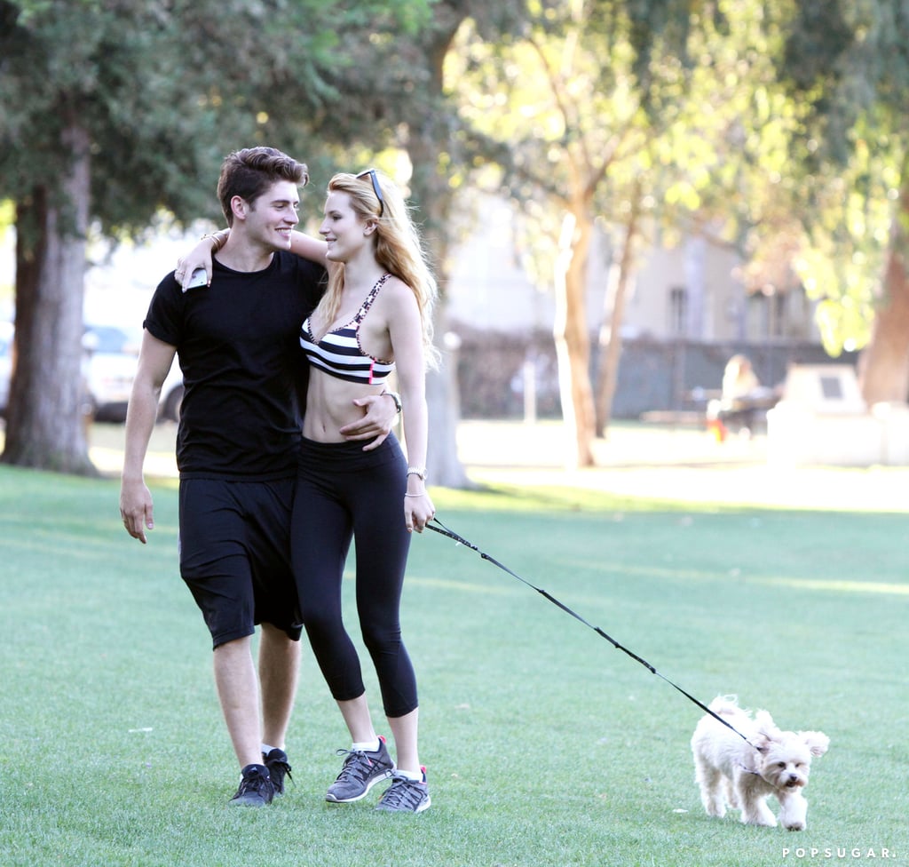 Bella Thorne and Gregg Sulkin Walking Dogs