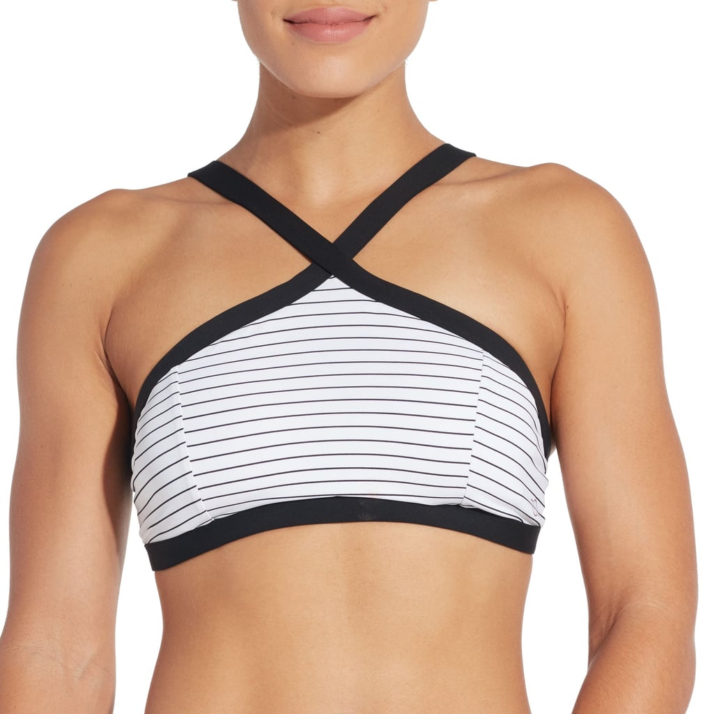 CALIA Women's High Neck Cross Front Swim Top