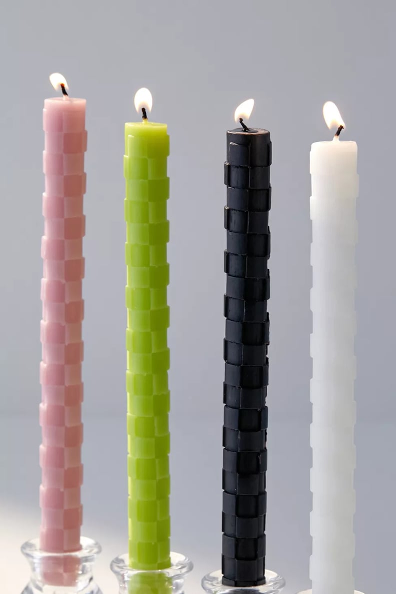 To Set the Mood: Checkerboard Taper Candle Set