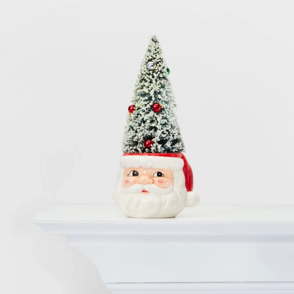 Santa Mug With Tree Decorative Christmas Figurine