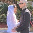 Kourtney Kardashian Wears a White Minidress and Veil to Marry Travis Barker