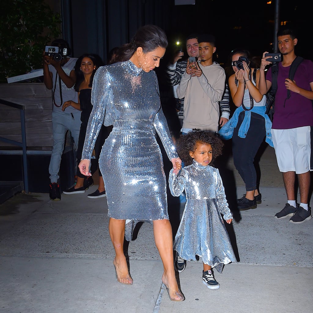 Kim Kardashian and North West Wearing Matching Vetements Outfits in NYC in 2016