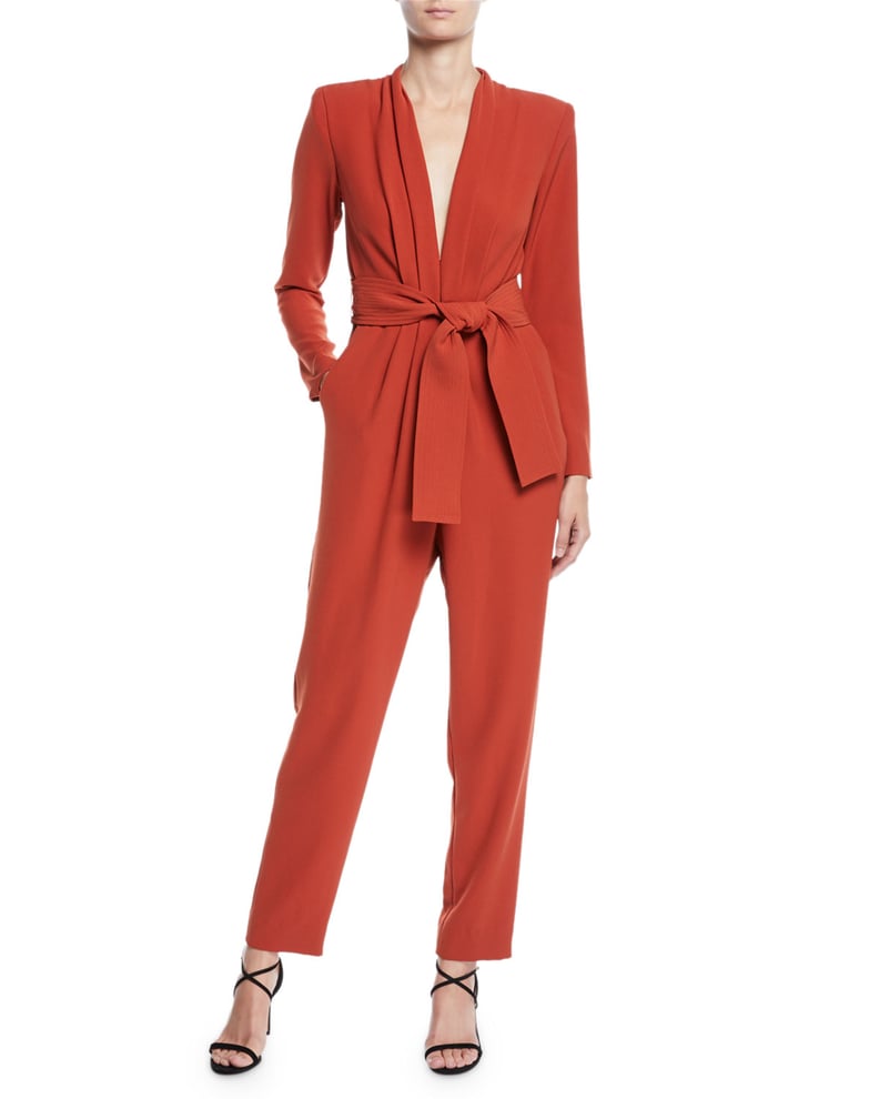 A.L.C. Kieran Belted Long-Sleeve Jumpsuit