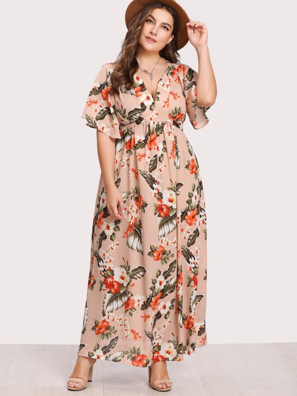 Shein Belted Tropical Dress