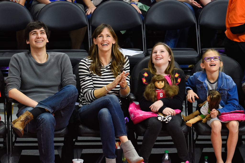 Jennifer Garner and Violet Affleck at a Clippers Game in LA