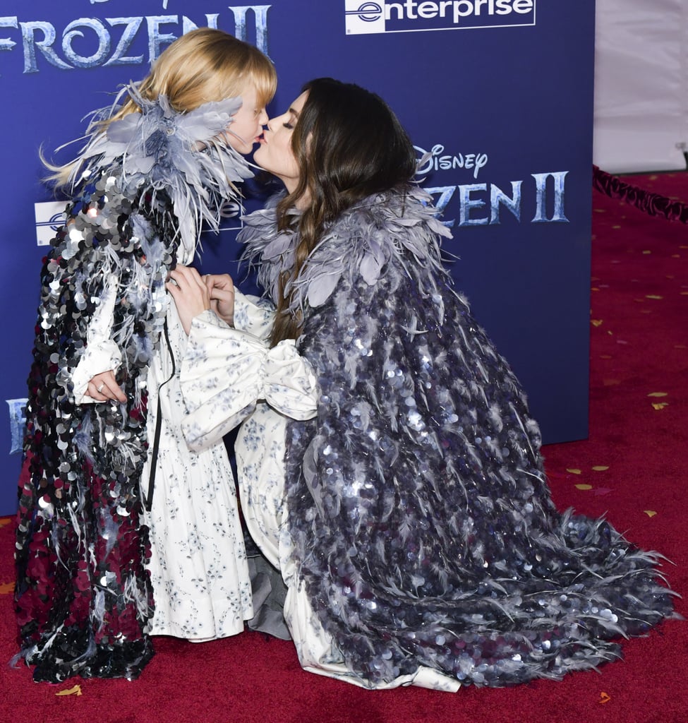 Gracie Teefey and Selena Gomez at the Frozen 2 Premiere in Los Angeles